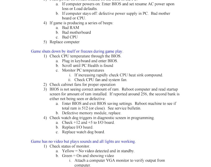 DEAL Or NO DEAL - V1.0 - Trouble Shooting Guide - Service Manual - Parts Manual - Owner manual -  Pdf Download