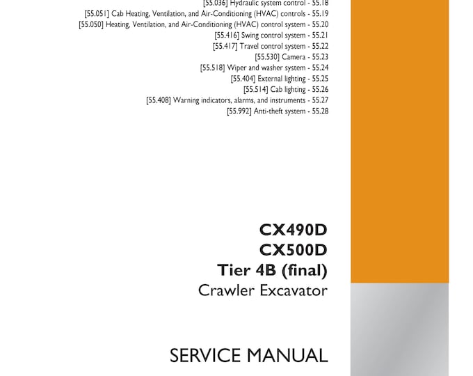 Case CX490D CX500D Tier 4B-Crawler Excavator-Electrical systems - 55-Electronic modules - 640- Service Manual  -Repair Manual-(Pdf Download)