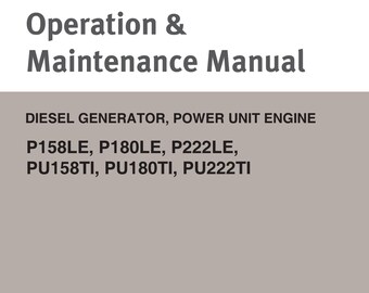 Doosan Daewoo P158LE Motor Bedienungs- und Wartungsanleitung (PDF)
