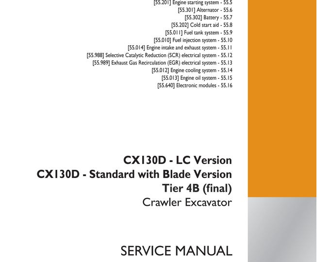 Case CX130D -LC Version-Standard with Blade Version 4B Crawler Dozer - Electrical systems - 55- Cab engine controls - 525 (Pdf Download)