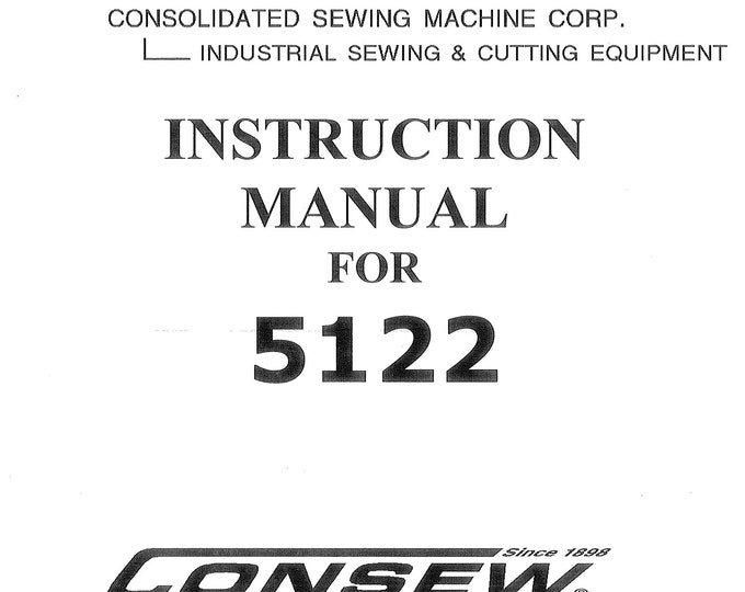 CONSEW 5122 Sewing Machine Instruction Manual - User Manual - Complete User Guide - English