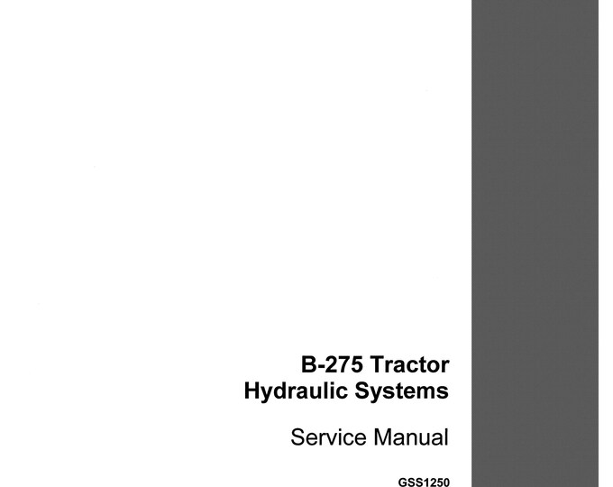Case Hydraulic system   B-275-Repair Manual - Service Manual (Pdf Download)