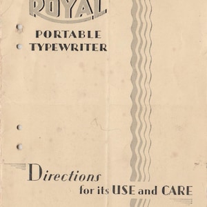 Royal-Portable Typewriter Instruction Manual - User Manual - Complete User Guide