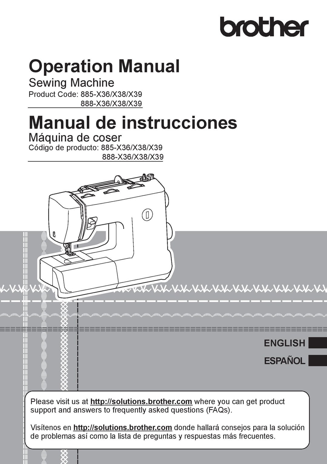 Brother ST371HD Sewing Machine Instruction Manual User Manual Complete