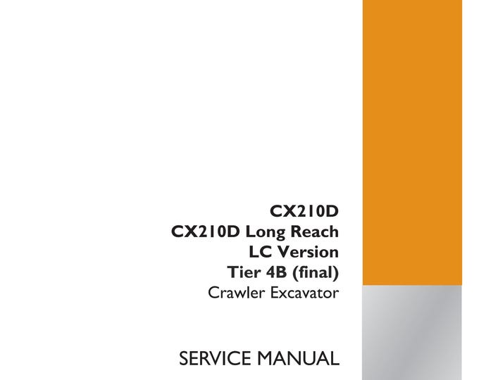 Case CX210D Long Reach LC Version Tier 4B-Electrical systems-Repair Manual-Service Manual(Pdf Download)