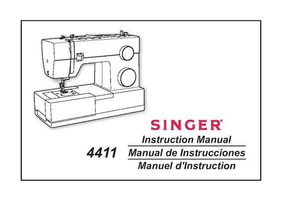 Singer 4411 Heavy Duty Sewing Machine Instruction Manual User