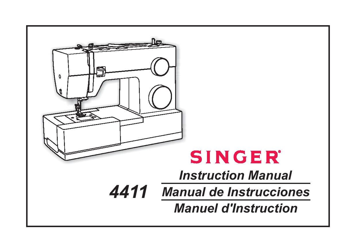 Singer 4411 Owners Instruction Manual 30 Pages With Clear Protective Covers
