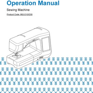 Brother BQ2500 Sewing Machine Instruction Manual - User Manual - Complete User Guide