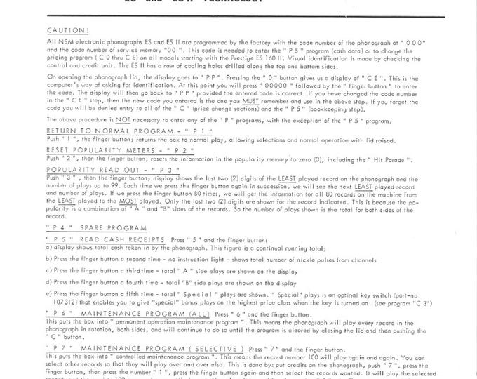 NSM - ES -ES 2 120-160-Festival-Prestige-Consul Classic-Centrale-200 - Service Instructions - Parts List- Service Manual -Instruction Manual