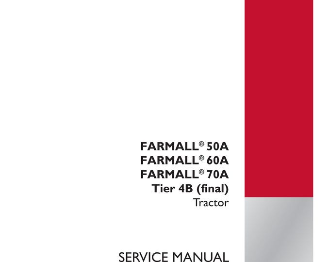 Case FARMALL 50A FARMALL  60A FARMALL 70A Tier 4B (final) Electrical systems - 55 -Fault codes- Dtc -Repair Manual-(Pdf Download)