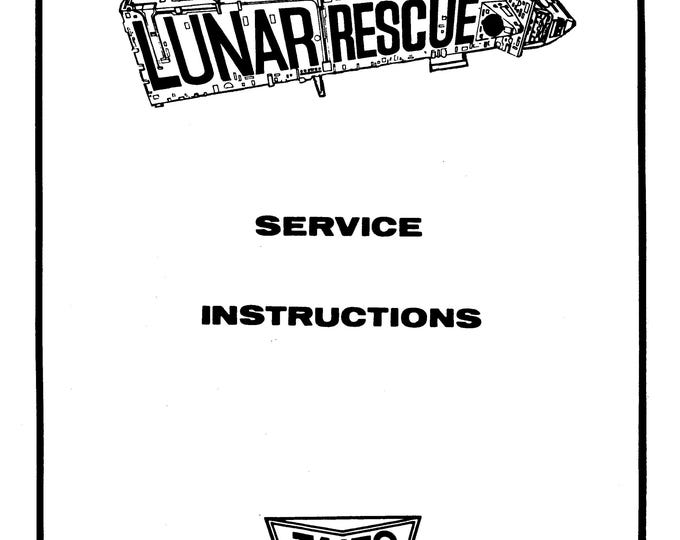 TAITO - LUNAR RESCUE - Service Manual - Parts Manual - Owner manual -  Pdf Download