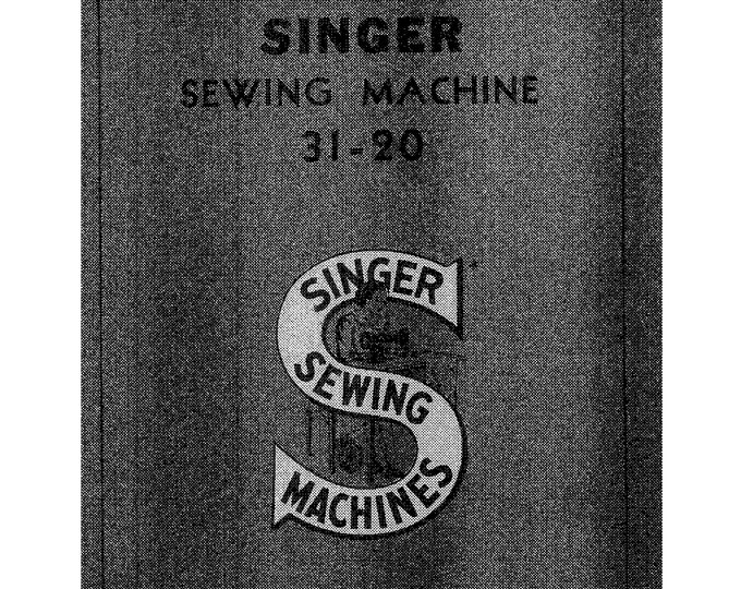 Singer 31-20 Golden Touch Sewing Machine Instruction Manual - User Manual - Complete User Guide - English