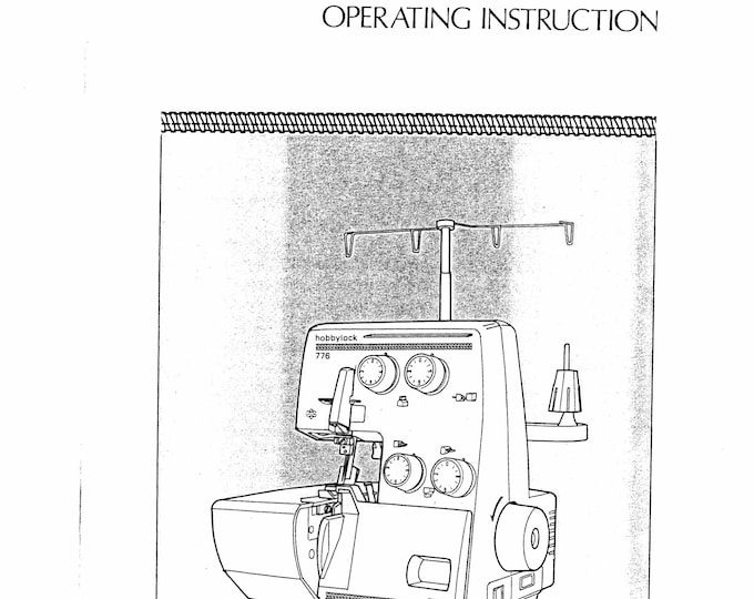 Pfaff hobbylock 776 Sewing Machine Instruction Manual - User Manual - Complete User Guide - English