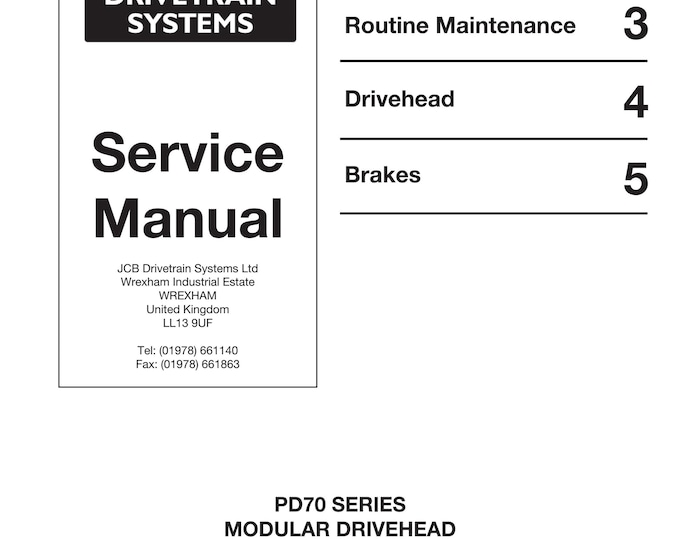 JCB 9803-9285 - Workshop Manual - Service Manual - Parts Manual - Owners Manual (PDF Download)
