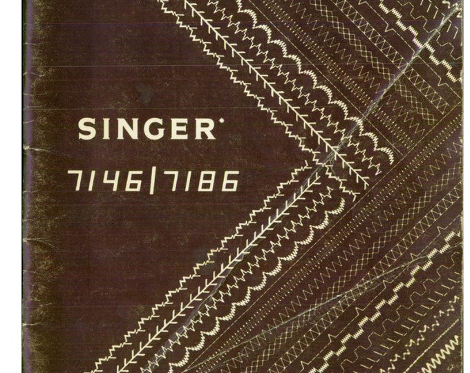 Singer 7146 - 7186 Sewing Machine Instruction Manual - User Manual - Complete User Guide - English - German - Italian