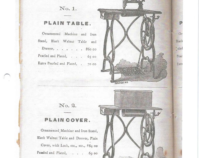 Howe - Improved Family - Sewing Machine - Service Manual - Instruction Manual -  Wiring Diagram - Operation Manual - Parts List