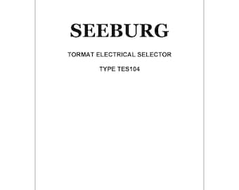 Manual de servicio del Seeburg TES104: diagrama de cableado, lista de piezas