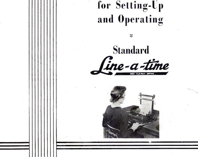 Line A Time Typewriter Instruction Manual - User Manual - Complete User Guide