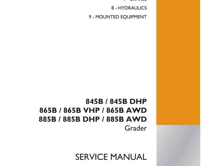 Case 845B 845B DHP 865B 865B VHP  865B AWD 885B 885B Dhp 885B Awd - Service Manual (Pdf Download)