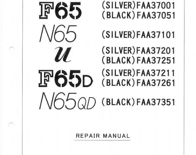 Nikon F65 repair manual  - Service Manual - Workshop Manual -  PDF Download