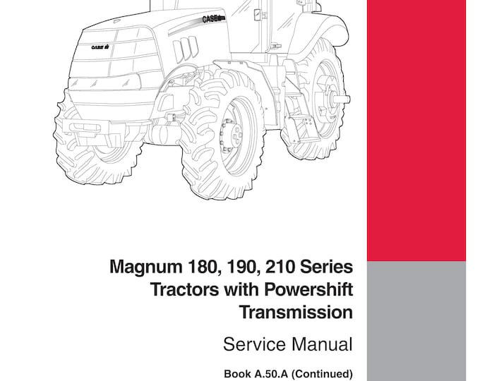 Case Magnum 180, 190, 210 Series Tractors with Powershift Transmission-  Service Manual (Pdf Download)
