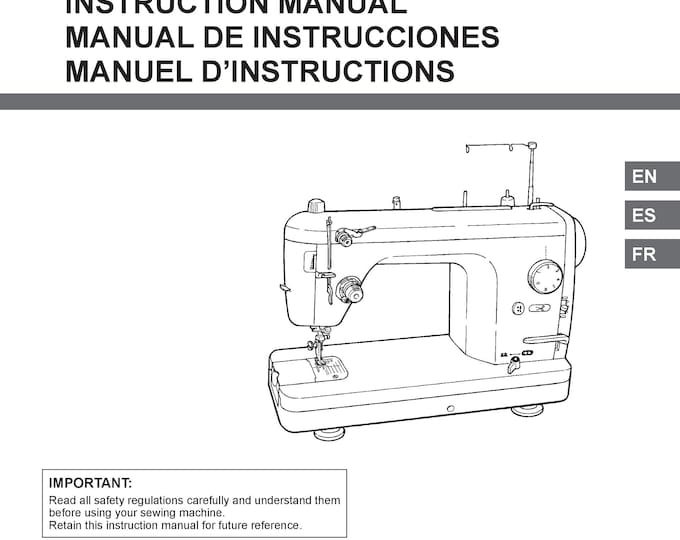 Juki TL15 Sewing Machine Instruction Manual - User Manual - Complete User Guide