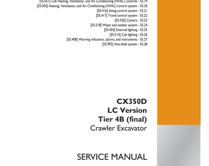 Case CX350D Long Reach LC Version Tier 4B (final)-Electrical systems - 55 Cab controls - 512 - Repair manual - (Pdf Download)