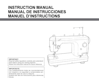 Juki TL98QE Sewing Machine Instruction Manual - User Guide