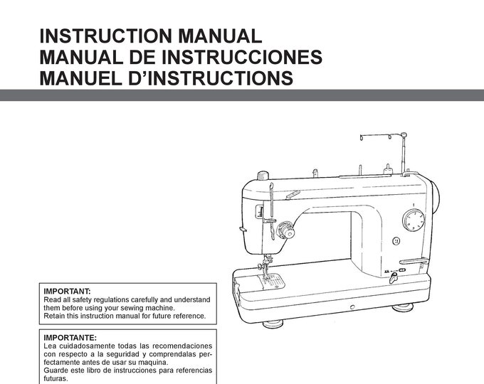 Juki TL98QE Sewing Machine Instruction Manual - User Manual - Complete User Guide
