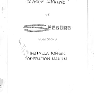 Seeburg- SCD-1A- Instrukcja serwisowa - Instrukcja obsługi - Schemat okablowania - Schemat - Instrukcja obsługi - Lista części