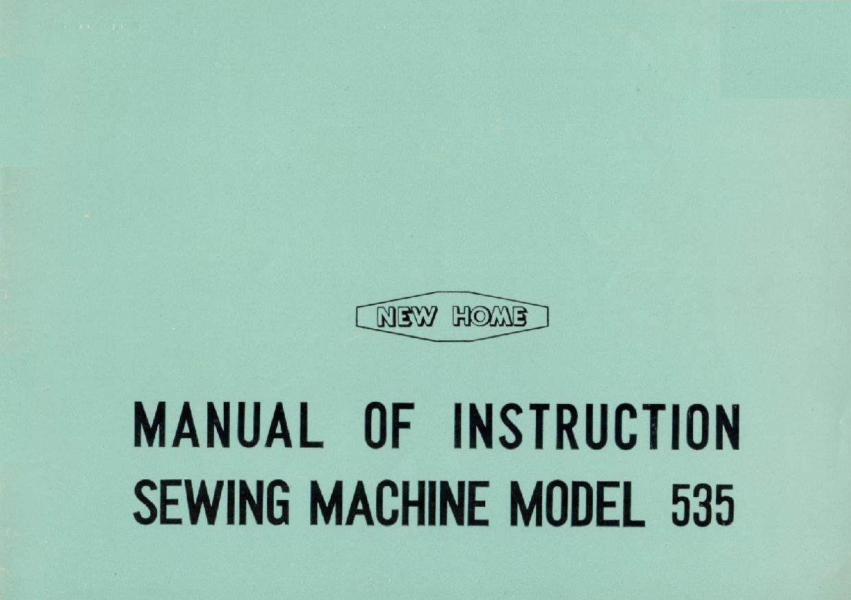 Janome New Home 447 Sewing Machine Manual Instruction Book PDF