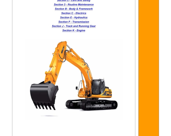 JCB JS330 - Tier 2 and Tier 3 Auto - 9803-6540 - Workshop Manual - Service Manual - Parts Manual - Owners Manual (PDF Download)