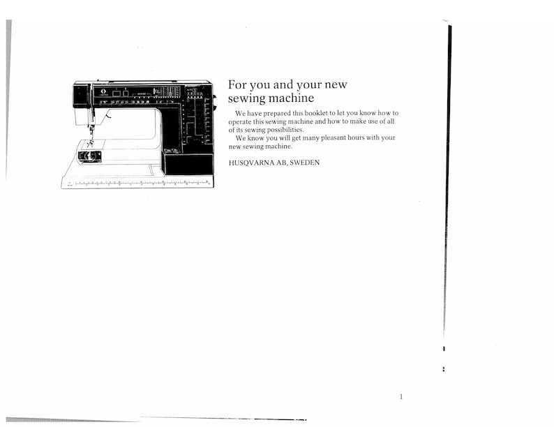 Husqvarna Viking 990 Sewing Machine Instruction Manual User Manual