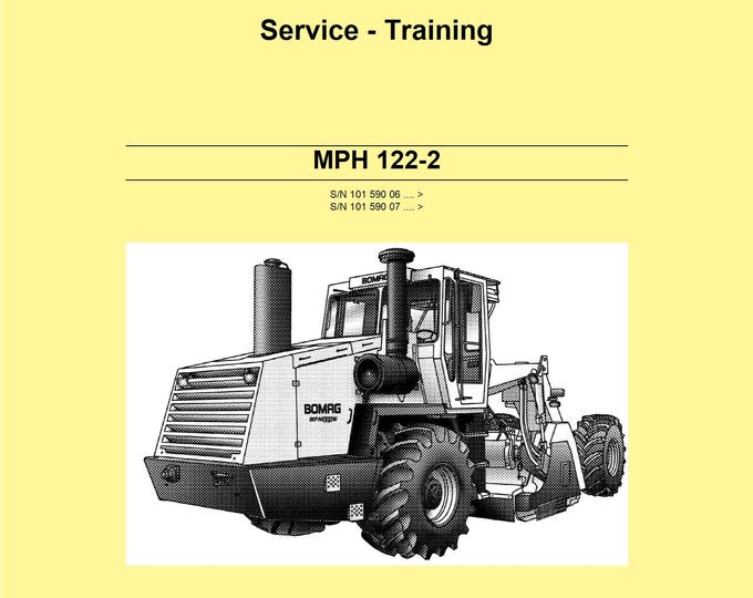 Bomag MPH 122-2 - Soil Stabilizer - Asphalt Recycler Service Manual - English (Pdf Download)
