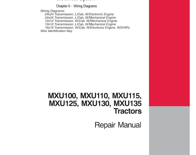 Case MXU100 , MXU110 , MXU115, MXU125 , MXU130, MXU135 - Repair Manual - Service Manual (Pdf Download)