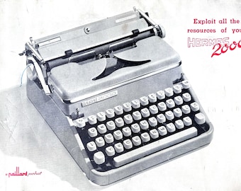 Hermes 2000 Typewriter Instruction Manual - User Manual - Complete User Guide