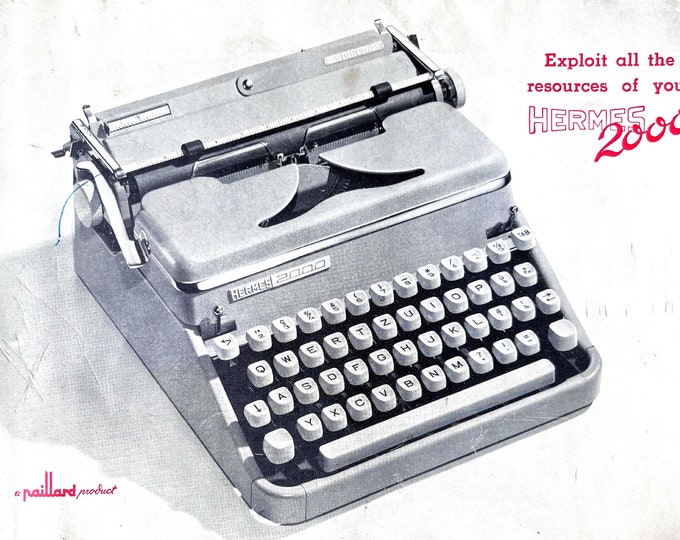 Hermes 2000 Typewriter Instruction Manual - User Manual - Complete User Guide