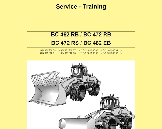 Bomag BC 462 EB Service Training 00891867  - English (PDF Download)