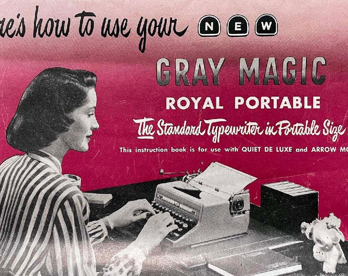 Royal gray magic portables Typewriter Instruction Manual - User Manual - Complete User Guide