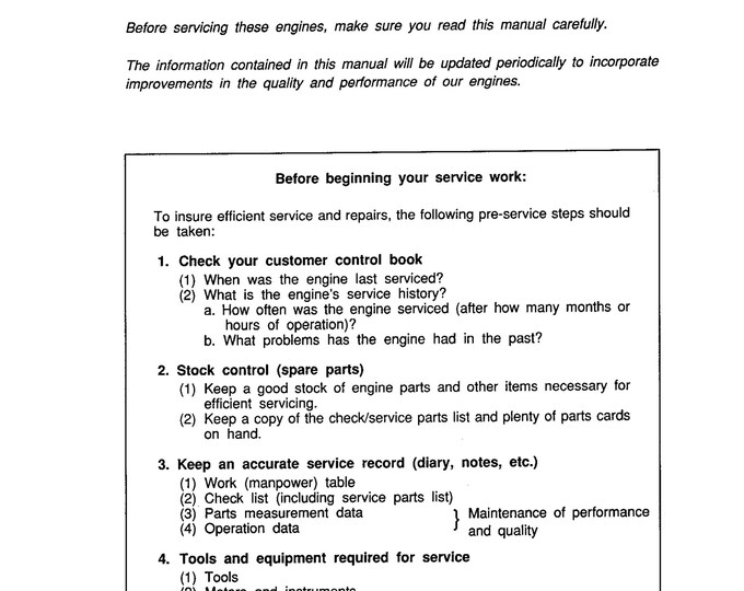 Yanmar Diesel Engine L40AE, L48AE, L60AE, L70AE, L75AE, L90AE and L100AE - Workshop Manual - Service Manual - Parts Manual - Owners Manual