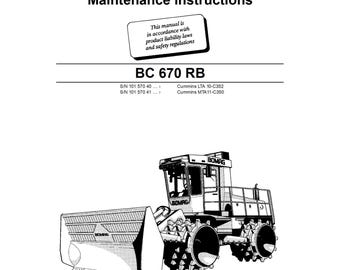 Bomag BC670 RB Operating & Maintenance Instructions 00816061 - 1997- English (PDF Download)