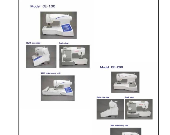 Singer Futura - CE-100 - CE-200 - Service-Manual - Repair Manual - English