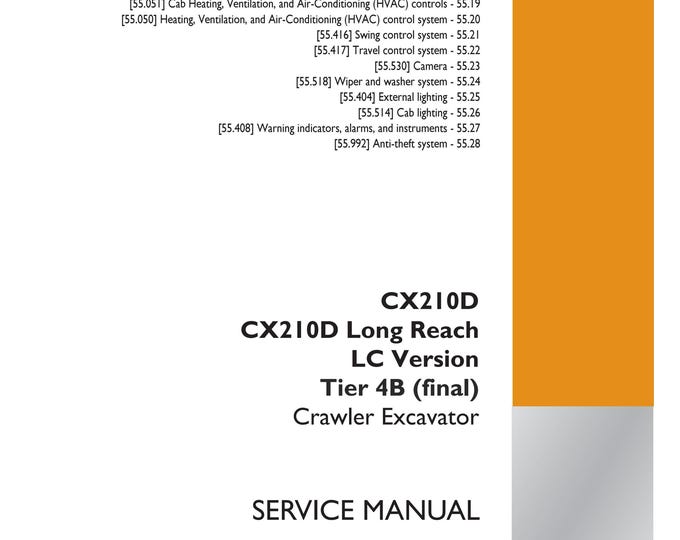 Case CX210D Long Reach LC Version Tier 4B-Electrical systems -Electrical systems - 55-Cab engine controls -512- Service Manual(Pdf Download)