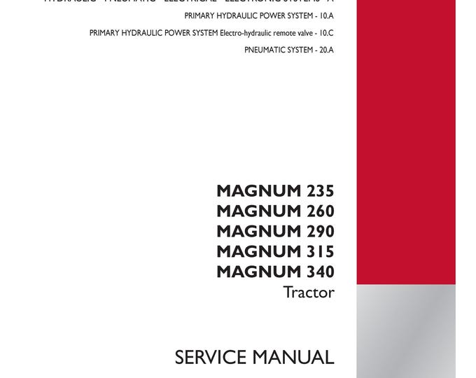 Case Magnum  235 Magnum  260 Magnum 290 Magnum 315 Magnum  340 - Service Manual (Pdf Download)