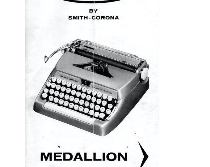 Smith Corona Golden Shield Medallion Typewriter Instruction Manual - User Manual - Complete User Guide