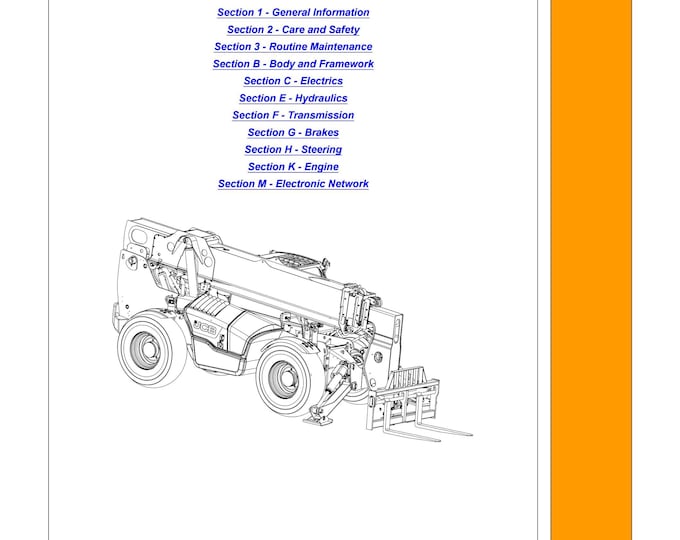 JCB 506-36, 507-42, 509-42, 510-56, 512-56, 514-56 - Service Manual - Parts Manual - Owners Manual (PDF Download)