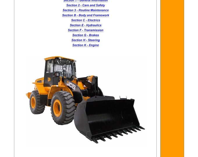 JCB WLS 432ZX  - Workshop Manual - Service Manual- Owners manual  (pdf Download)