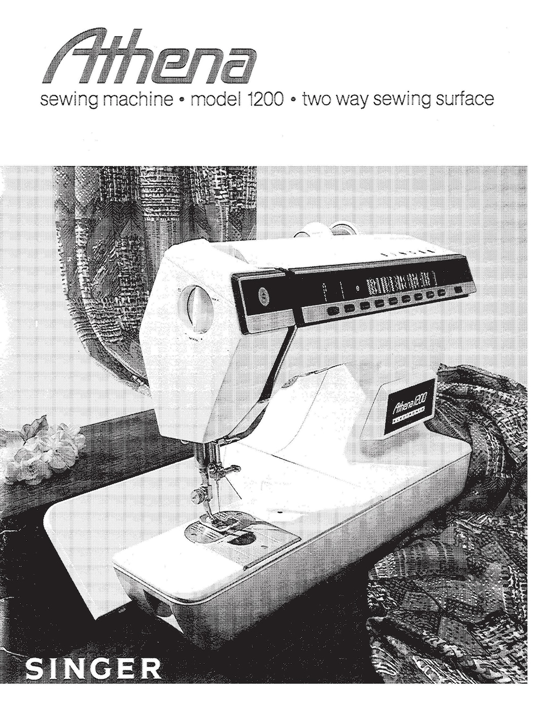 Singer 1200 ATHENA Sewing Machine Instruction Manual User - Etsy
