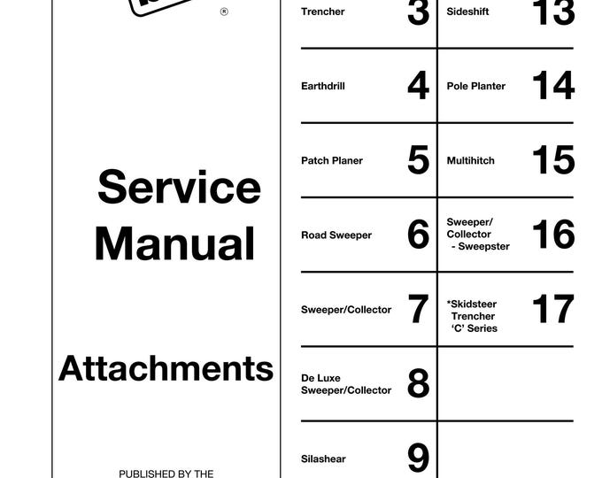 JCB Attachments Service Manual – Workshop, Parts, Owners (PDF Download)