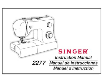 Singer 2277 Tradition Sewing Machine Instruction Manual (PDF)